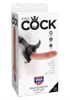 Страпон Harness со съемной телесной насадкой King Cock 9 - 22,9 см.
