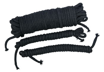 Чёрные хлопковые верёвки для бондажа