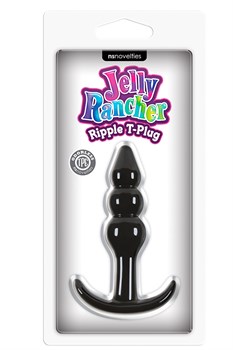 {{photo.Alt || photo.Description || 'Чёрная анальная пробка Jelly Rancher T-Plug Ripple - 10,9 см.'}}