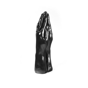 Стимулятор для фистинга с виде сомкнутых рук Dark Crystal Christian Dildo Black - 32 см.