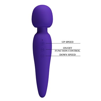 Фиолетовый wand-вибратор Meredith