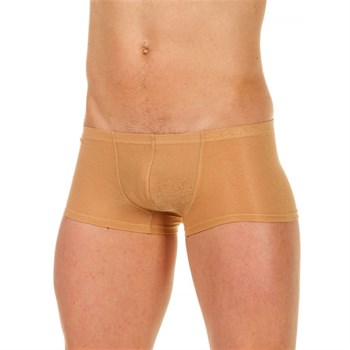 Бежевые трусы-хипсы с текстурой в виде роз на ткани Beige Rose Boxer 403382