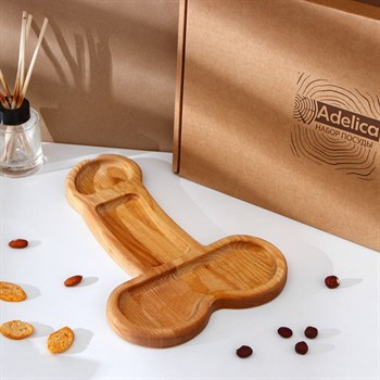 Деревянное блюдо для подачи в форме члена (32,5 х 20 х 1,7 см) 413853