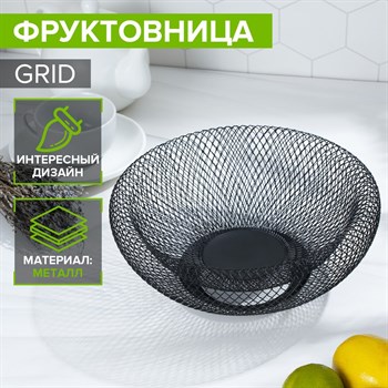 {{productViewItem.photos[photoViewList.activeNavIndex].Alt || productViewItem.photos[photoViewList.activeNavIndex].Description || 'Фруктовница Доляна Grid, 25×25×10 см, цвет чёрный'}}