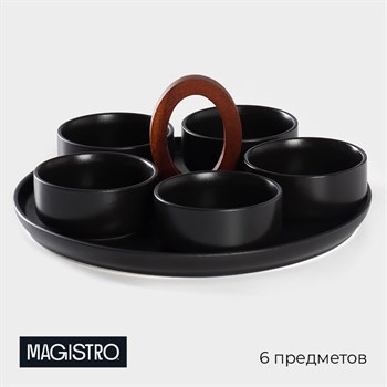 {{productViewItem.photos[photoViewList.activeNavIndex].Alt || productViewItem.photos[photoViewList.activeNavIndex].Description || 'Блюдо для подачи с соусниками Magistro «Галактика», 6 предметов: 5 соусников 250 мл, подставка 29×29×12 см'}}