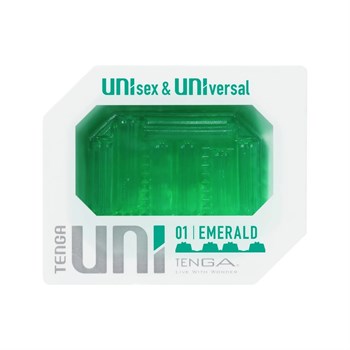 Зеленый мастурбатор-стимулятор Tenga Uni Emerald 449709