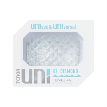 Прозрачный мастурбатор-стимулятор Tenga Uni Diamond 449710