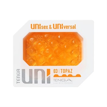 Оранжевый мастурбатор-стимулятор Tenga Uni Topaz 449711