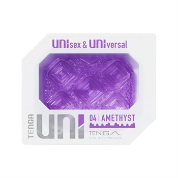 Фиолетовый мастурбатор-стимулятор Tenga Uni Amethyst 449712