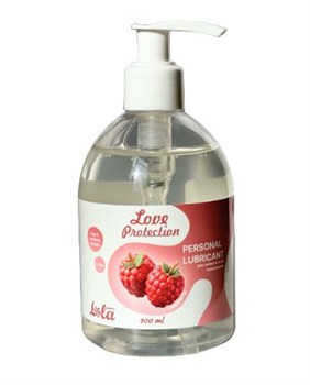 Лубрикант на водной основе Love Protection Raspberry с ароматом малины - 300 мл. 455537