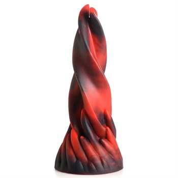 Красно-черный фантазийный фаллоимитатор Hell Kiss Twisted Tongues Silicone Dildo - 18,8 см. 476946