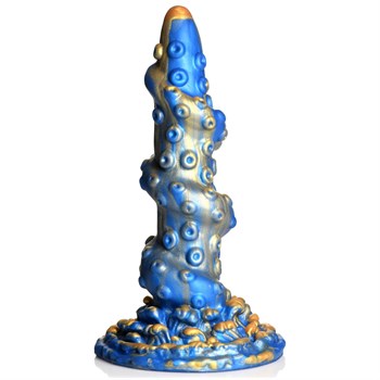 Голубой фантазийный фаллоимитатор Lord Kraken Tentacled Silicone Dildo - 21 см. 476947