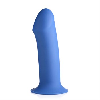 Синий гибкий фаллоимтатор Thick Phallic Dildo - 17,5 см. 476989