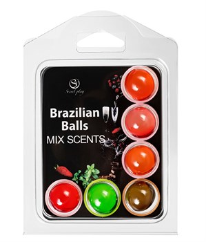 Набор из 6 шариков с ароматизированными массажными маслами Brazilian Balls 484524