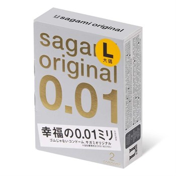 Презервативы Sagami Original 0.01 L-size увеличенного размера - 2 шт. 488405