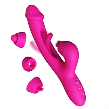 Розовый вибратор-кролик G Spot Ultra - 26,5 см. 488423