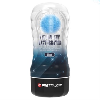 Прозрачный текстурированный мастурбатор Vacuum Cup Masturbator Planet 489716