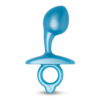 Голубая анальная пробка для массажа простаты Bulb Silicone Prostate Plug - 10,7 см. 490982