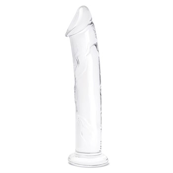 Большой стеклянный стимулятор 12’’ Glass Dildo With Veins & Flat Base - 28 см. 495808