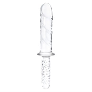 Стеклянный фаллоимитатор с рукоятью 11’’ Girthy Cock Double Ended With Handle - 28 см. 495810