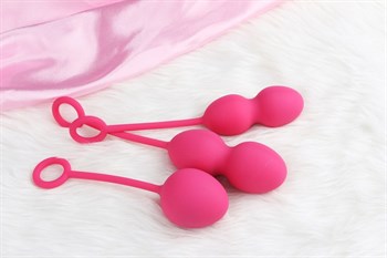 Набор розовых вагинальных шариков Nova Ball со смещенным центром тяжести