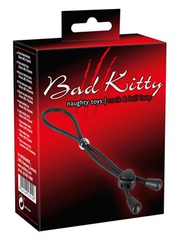 Кольцо для пениса в виде двойной петли Bad Kitty