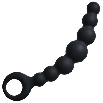{{photo.Alt || photo.Description || 'Чёрная упругая анальная цепочка Flexible Wand - 18 см.'}}