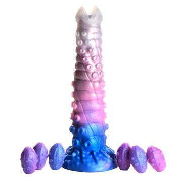 Фантазийный фаллоимитатор Tenta-Queen Ovipositor Silicone Dildo with Eggs - 29,2 см. 512804