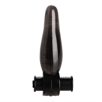 Дымчатая анальная мини-пробка с вибропулей Vibrating Bum Tickler Mini Anal Plug - 6,3 см. 513682