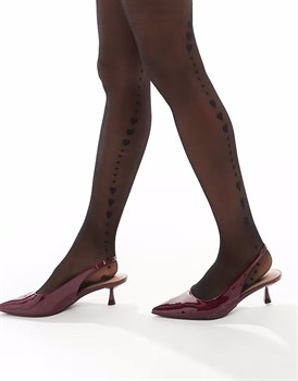 Женственные колготки со швом из сердечек 513865