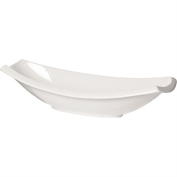 Салатник «Кунстверк» лодочка;фарфор;460мл;,H=55,L=300,B=120мм;белый