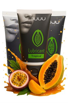 Набор из 3 съедобных лубрикантов JUJU со вкусом тропических фруктов 525044