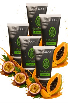 Набор из 5 съедобных лубрикантов JUJU со вкусом тропических фруктов 525045