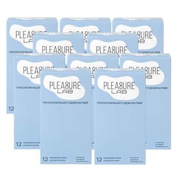 Набор из 10 упаковок ультратонких презервативов Pleasure Lab (по 12 шт.) 527323
