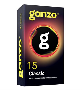 Классические презервативы с обильной смазкой Ganzo Classic - 15 шт. 527595