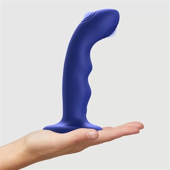 {{photo.Alt || photo.Description || 'Синяя насадка-стимулятор Strap-On-Me Tapping Dildo Wave'}}