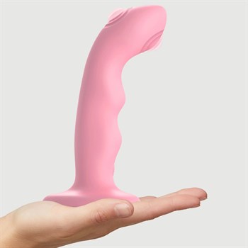 {{photo.Alt || photo.Description || 'Розовая насадка-стимулятор Strap-On-Me Tapping Dildo Wave'}}