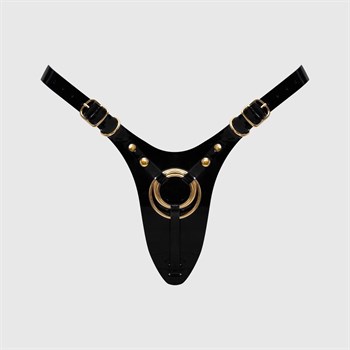 {{photo.Alt || photo.Description || 'Черный пояс для фиксации насадок Strap-On-Me Leatherette Harness Fabulous'}}