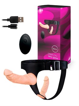 {{photo.Alt || photo.Description || 'Женский страпон с 2 насадками, вибрацией и пультом ДУ'}}