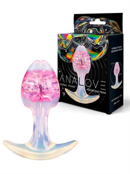 Розоватая анальная пробка - 8,2 см. 529786