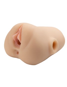 Телесный мастурбатор с вибрацией Double Pounder Vibrating Squeeze Stroker 529830