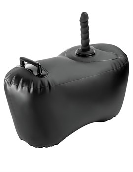 Черное надувное кресло с платформой для фиксации дилдо Body Dock Inflatable Love Seat 529836