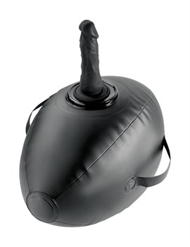 Черный надувной мяч с платформой для фиксации дилдо Body Dock Inflatable Love Ball 529837