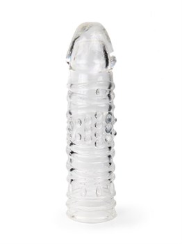 Прозрачная закрытая насадка на пенис - 17 см. 530058