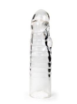 Прозрачная закрытая насадка на член - 15 см. 530059