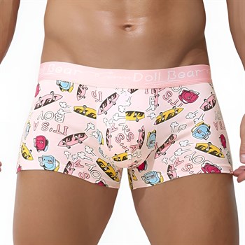 Розовые трусы-боксеры с принтом в виде скейтбордов 530091