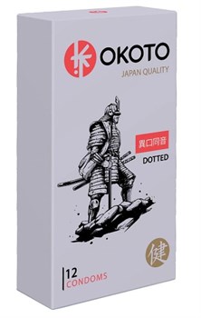 Точечные презервативы OKOTO Dotted - 12 шт. 530837