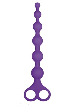 {{photo.Alt || photo.Description || 'Фиолетовая анальная цепочка 8 Inch Ribbed Silicone Anal Beads - 26 см.'}}