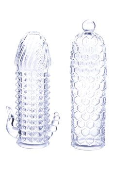 {{photo.Alt || photo.Description || 'Набор из 2 прозрачных насадок на член Seductive Tickler Sleeves Set'}}