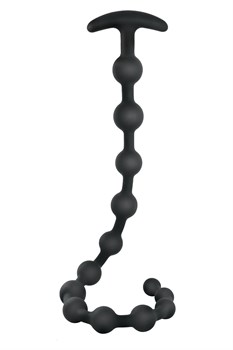 {{photo.Alt || photo.Description || 'Черная анальная цепочка Ribbed Silicone Anal Beads - 48,3 см.'}}